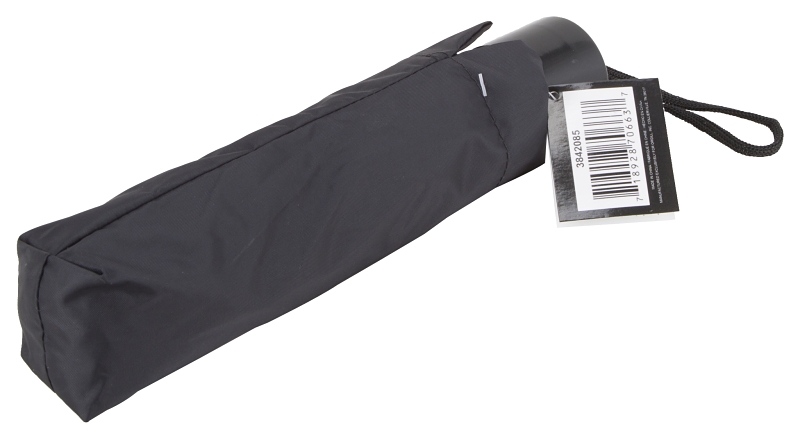 Diamondback Mini Rain 123 Umbrella, Nylon Fabric, Black Fabric, 19 in