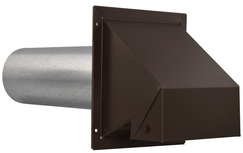 Imperial R2 Series VT0610 Exhaust and Intake Hood, 4 in Duct, Steel Hood, Brown Hood