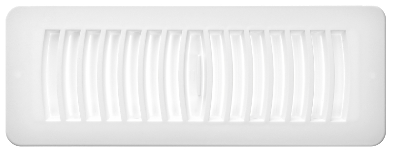 Imperial RG2146 Top Flat Floor Register, 10 in W Duct Opening, 3 in H Duct Opening, Polystyrene, White