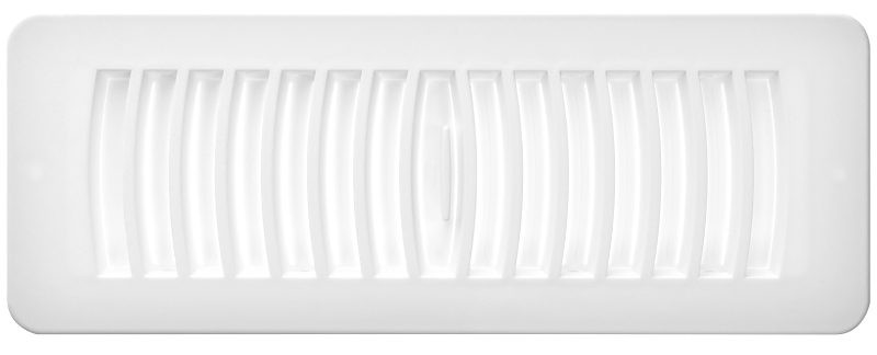 Imperial RG2147 Top Flat Floor Register, 10 in W Duct Opening, 4 in H Duct Opening, Polystyrene, White