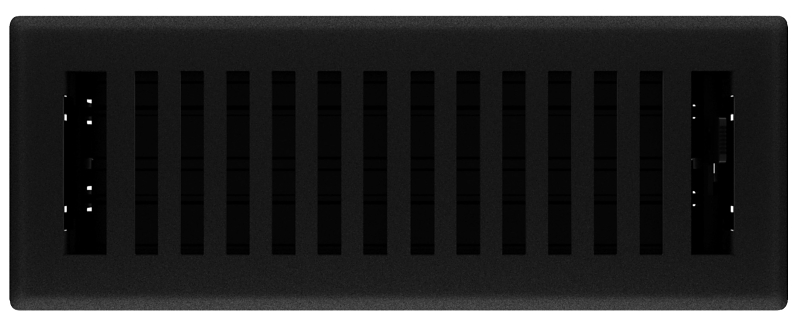 Imperial RG3438 Floor Register, 10 in W Duct Opening, 3 in H Duct Opening, Polystyrene, Black Iron