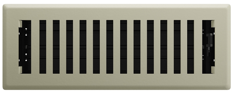 Imperial RG3428 Floor Register, 10 in W Duct Opening, 3 in H Duct Opening, Polystyrene, Satin Nickel
