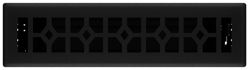 Imperial RG3473 Floor Register, Black Iron, 12 in W Duct Opening, 2-1/4 in H Duct Opening, Polystyrene