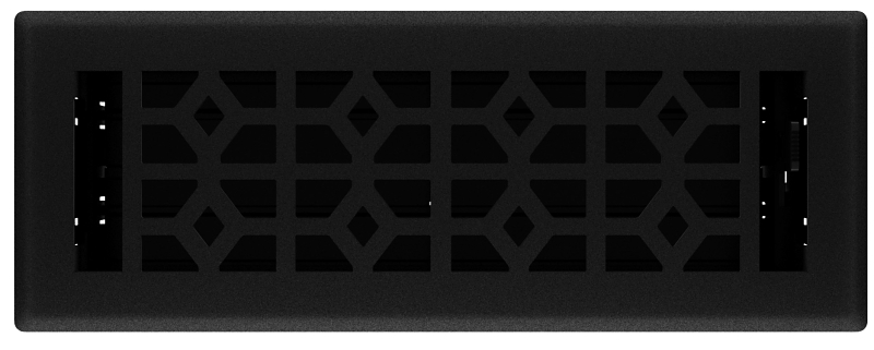 Imperial RG3465 Floor Register, 10 in W Duct Opening, Black Iron, 3 in H Duct Opening, Polystyrene
