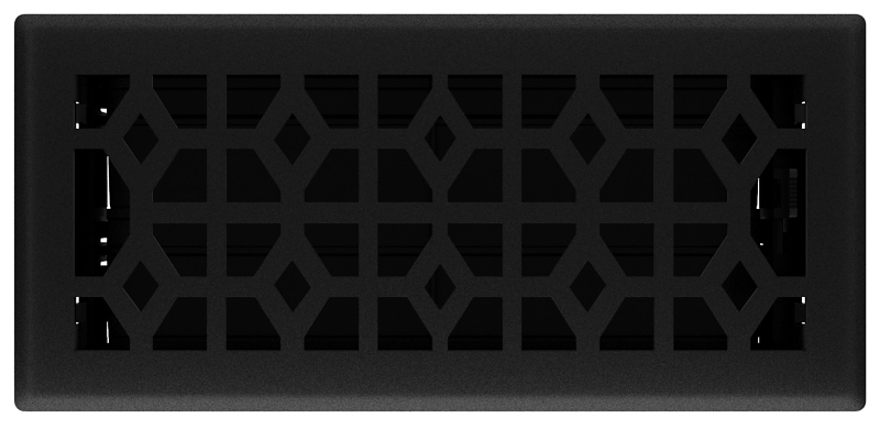 Imperial RG3466 Floor Register, 10 in W Duct Opening, 4 in H Duct Opening, Polystyrene, Black Iron