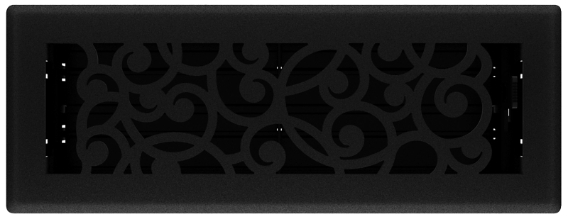 Imperial RG3458 Floor Register, 10 in W Duct Opening, 3 in H Duct Opening, Black Iron