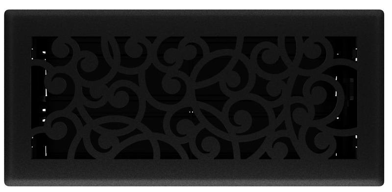 Imperial RG3459 Floor Register, Polystyrene, Black Iron