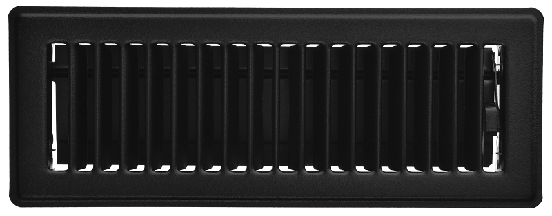 Imperial RG0145 Floor Register, 10 in W Duct Opening, 2-1/4 in H Duct Opening, Steel, Black, Powder-Coated