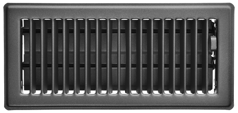 Imperial RG0152 Floor Register, 10 in W Duct Opening, 2-1/4 in H Duct Opening, Steel, Slate Gray, Powder-Coated