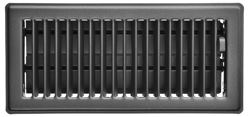 Imperial RG0217 Floor Register, 10 in W Duct Opening, 3 in H Duct Opening, Steel, Slate Gray, Powder-Coated