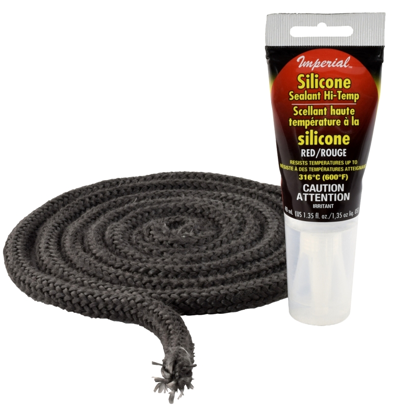 Imperial GA0198 Gasket Rope Kit, 1/2 in, For: Airtight Stoves, Fireplace Inserts and Coal and Pellet Stoves, Fiberglass