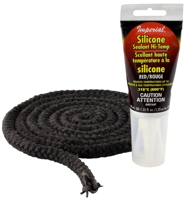Imperial GA0197 Gasket Rope Kit, 3/8 in, For: Airtight Stoves, Fireplace Inserts and Coal and Pellet Stoves, Fiberglass