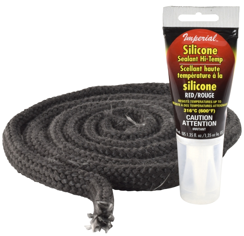 Imperial GA0195 Gasket Rope Kit, 5/8 in, For: Airtight Stoves, Fireplace Inserts and Coal and Pellet Stoves, Fiberglass