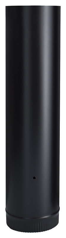 Imperial BM2027 Stove Pipe with Damper Holes, 6 in Dia, 24 in L, Steel, Black