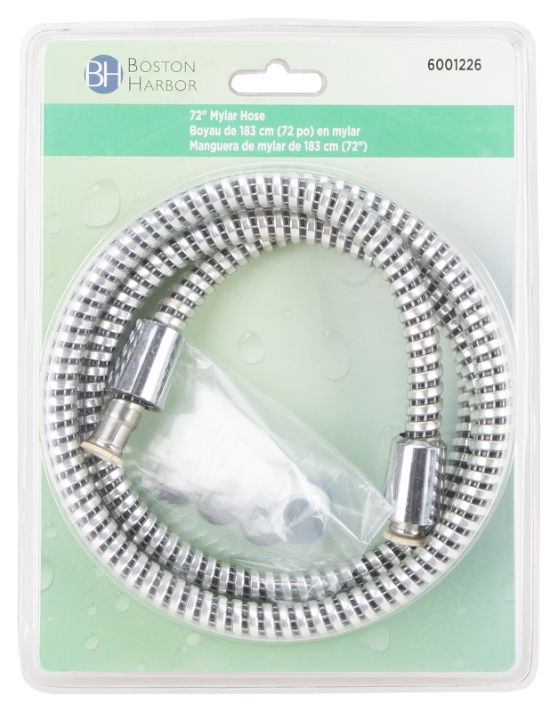 Boston Harbor B1101CP Shower Hose, 15/16 in Connection, 1/2-14 NPSM, Mylar