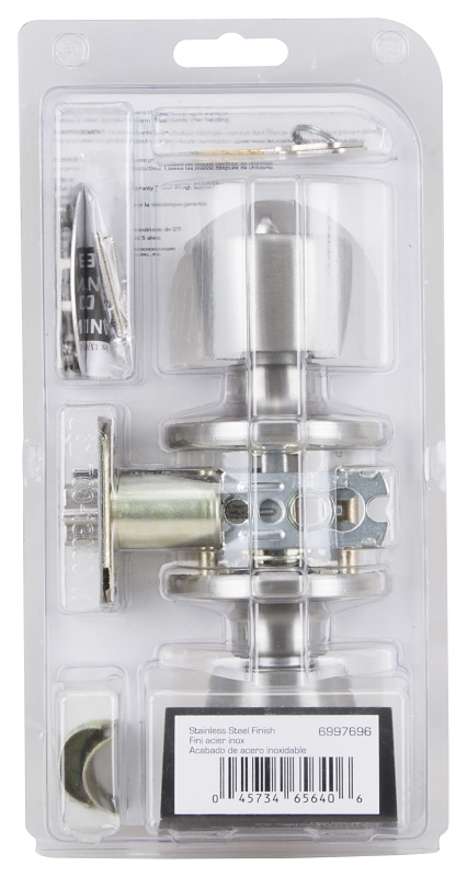 ProSource TS600V-PS Entry Knob, Stainless Steel, Brass, KW1 Keyway, 3 Grade
