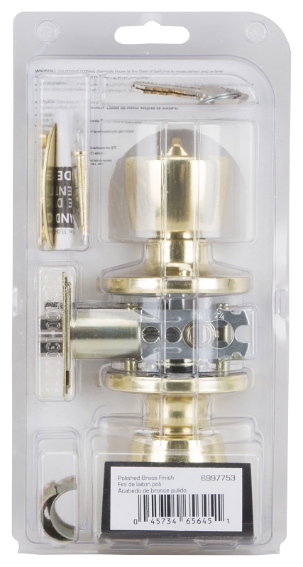ProSource TS700V-PS Entry Knob, Brass, KW1, KA3 Keyway, 3 Grade