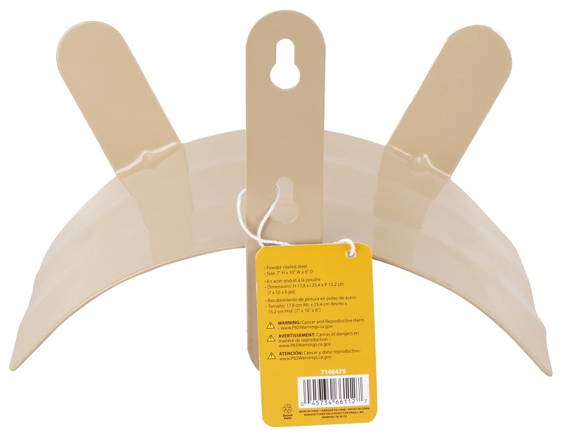 Landscapers Select HH-691 Hose Hanger, 125 ft Capacity, Steel, Tan, Powder-Coated, Wall Mounting