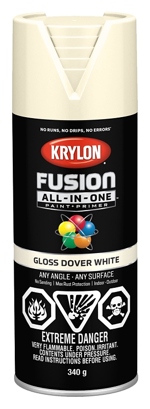 Krylon 427060007 Spray Paint, 12 oz Can, Gloss, Dover White