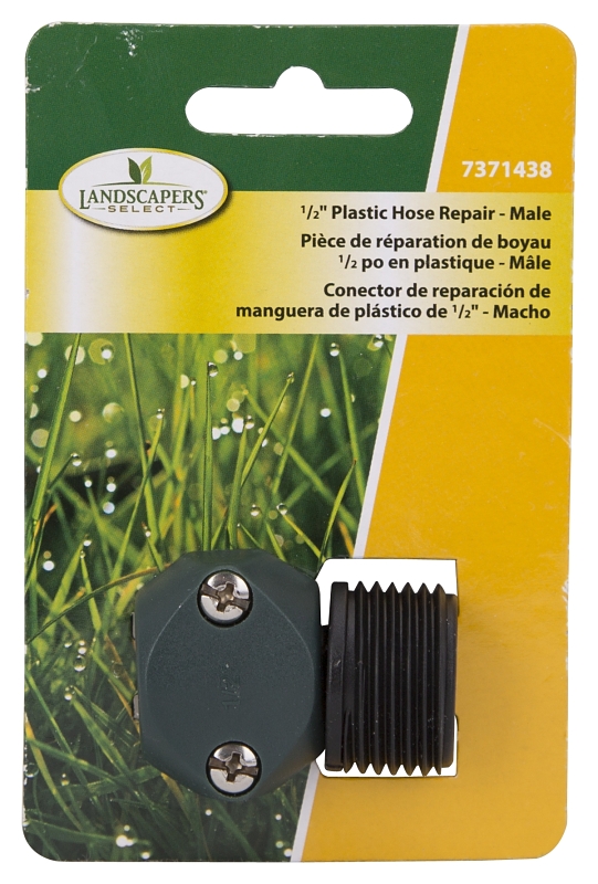 Landscapers Select GC531-23L Hose Coupling, 1/2 in, Male, Plastic, Green and Black