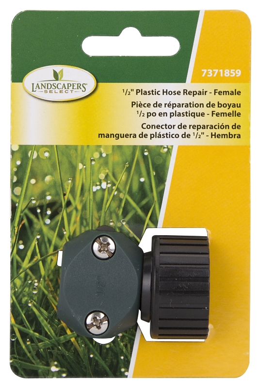 Landscapers Select GC530-23L Hose Coupling, 1/2 in, Female, Plastic, Green and Black