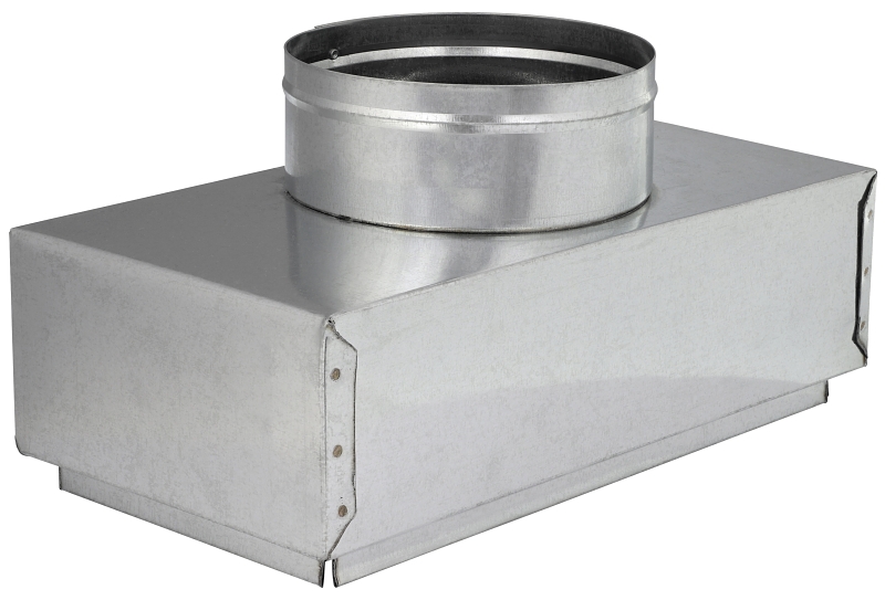 Imperial GVL0132-B Duct Boots, 14 in L, 6 in W, 12 in H, 30 ga Gauge, Steel, Galvanized