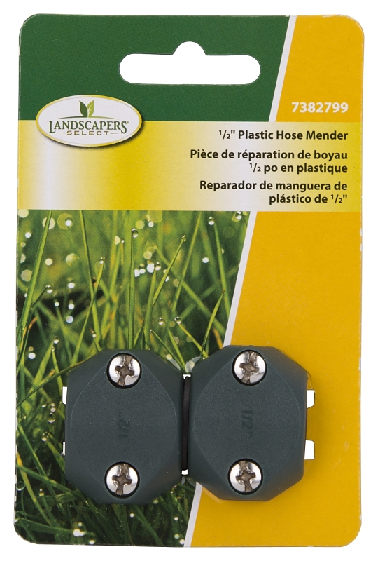 Landscapers Select GC532-23L Hose Mender, 1/2 in, Female, Plastic, Black and Green