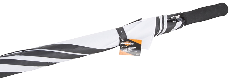 Diamondback UMB-10A Golf Umbrella, Round Canopy, Polyester Fabric, Black/White Fabric, 29 in OAH