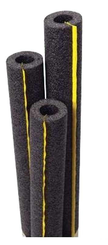 Tundra PR12118TWTU0 Self Seal Pipe Wrap, 6 ft L, 1-1/8 in W, 1/2 in Thick, Polyethylene, Black