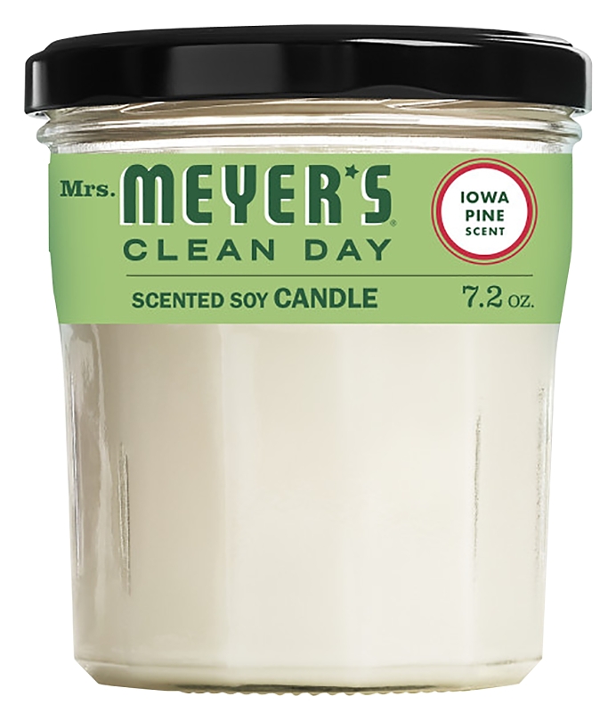 Mrs. Meyer's 11376 Soy Candle, 7.2 oz Candle, Iowa Pine Fragrance