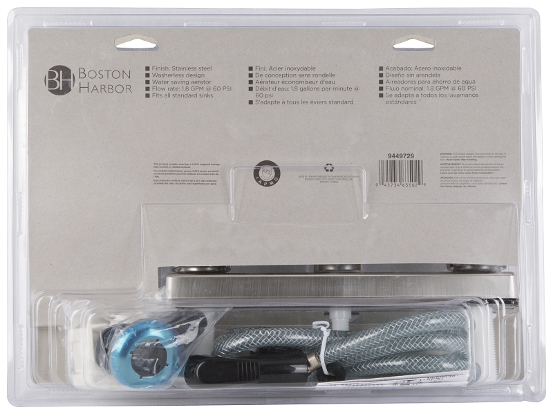 Boston Harbor JY8201SBN Kitchen Faucet, 1.8 gpm, 2-Handle, Brushed Nickel