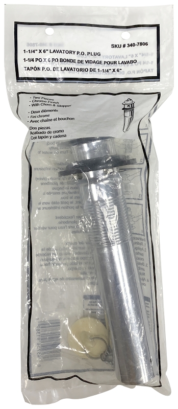 ProSource TW0916 Pull-Out Lavatory Plug, Chrome