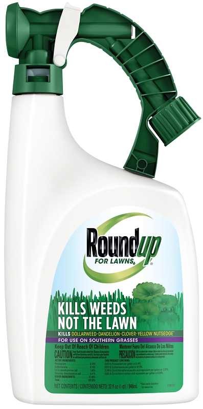 Roundup 5012408 Weed Killer, Liquid, Brown, Spray Application, 32 oz Bottle