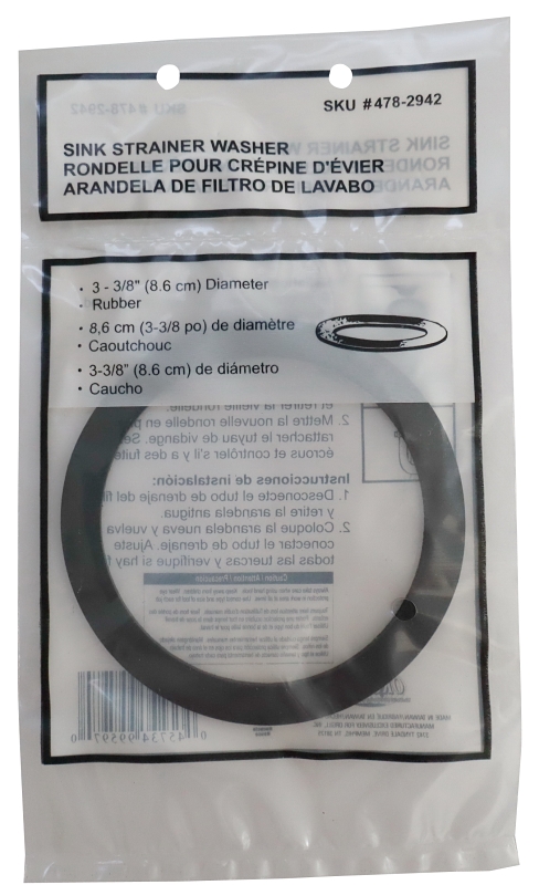 ProSource PMB-134-3L Sink Strainer Washer, Black, Black