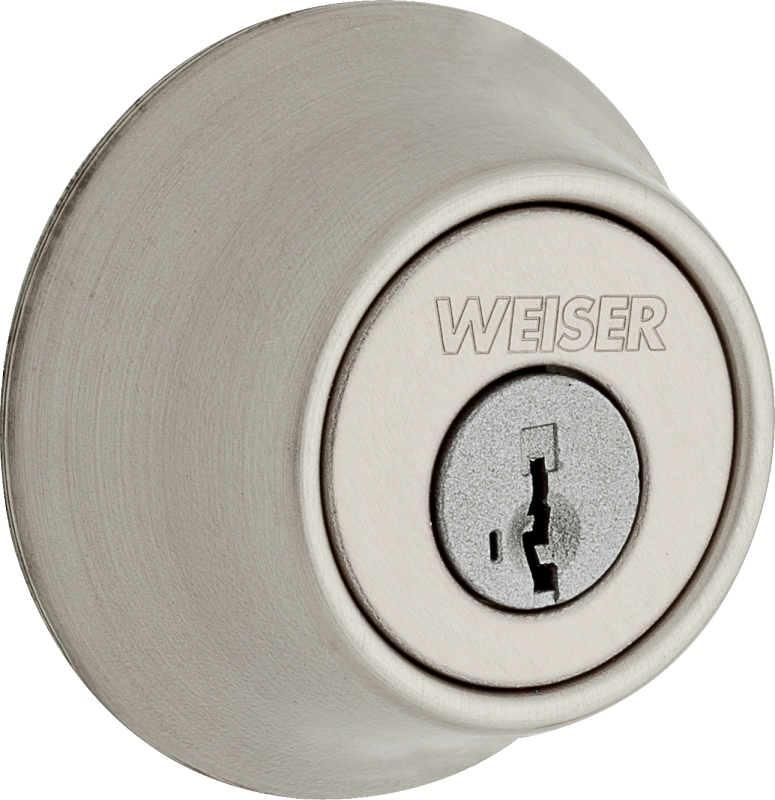 Weiser Elements Series 9GDC94710-059 Deadbolt, 3 Grade, Satin Nickel, 2-3/8 to 2-3/4 in Backset