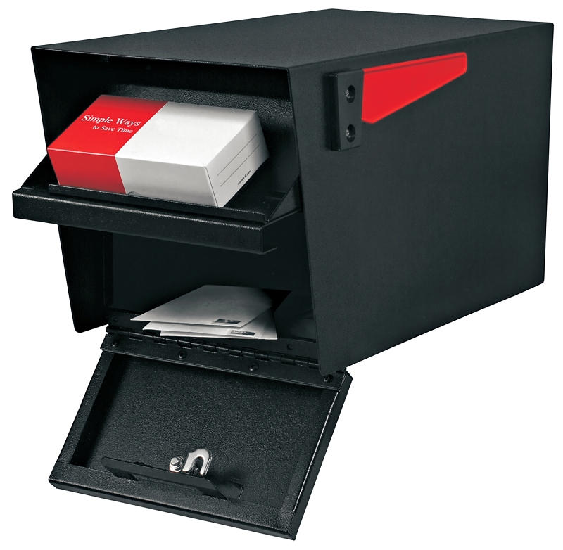 Mail Boss 7506 Curbside Mailbox, Steel, Powder-Coated, 10-3/4 in W, 21 in D, 11-1/4 in H, Black