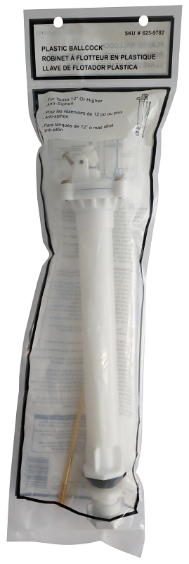 ProSource PMB-171 Toilet Ballcock, Plastic, Anti-Siphon: Yes, For: 12 in or Higher Toilet Tank