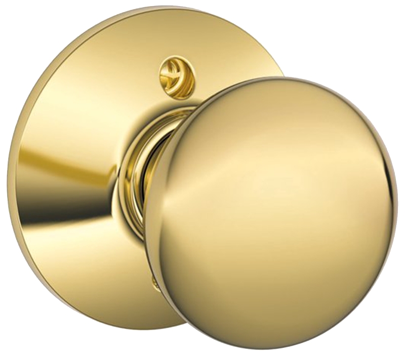 Schlage F170VPLY613 Dummy Knob, Knob Handle, Round Design, Bright Brass, Metal