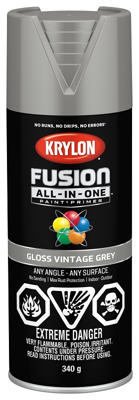 Krylon 427260007 Spray Paint, 12 oz Can, Gloss, Vintage Gray