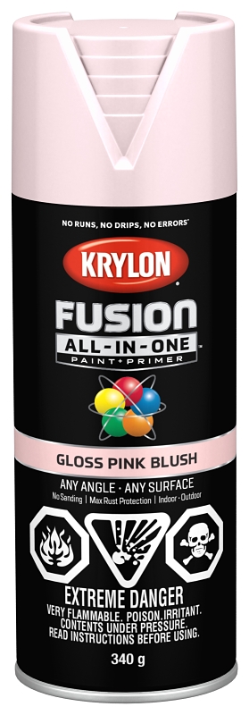 Krylon 427170007 Spray Paint, 12 oz Can, Gloss, Pink Blush