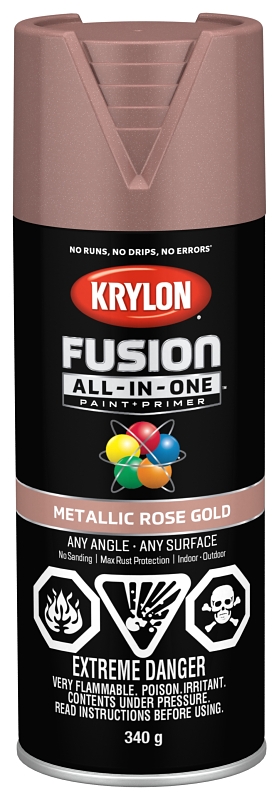 Krylon 42700007 Metallic Spray Paint, 12 oz Can, 25 sq-ft Coverage Area, Metallic, Rose Gold