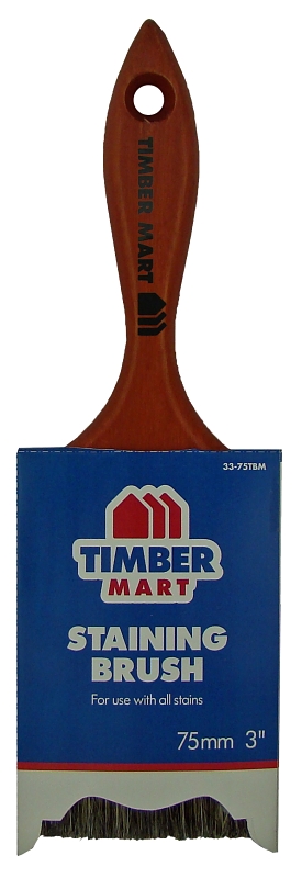 Nour 33-75TBM Paint Brush, 3 in W, Straight Sash Brush, Thin Beavertail Handle