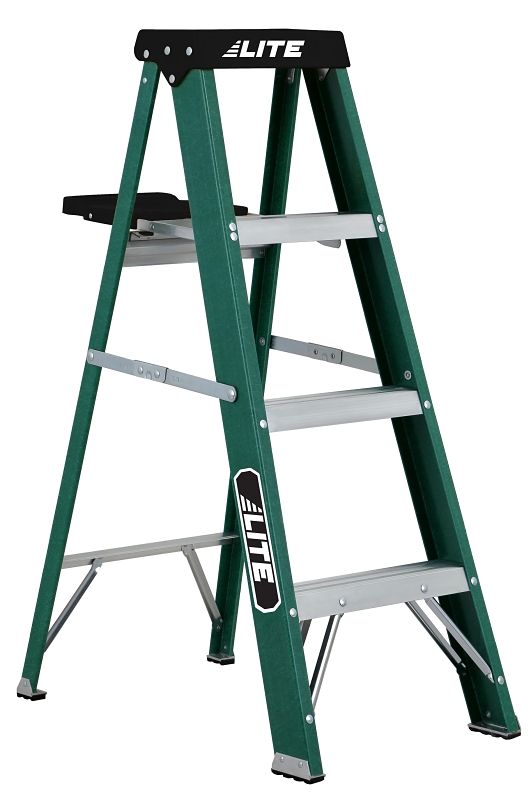 Louisville LP-30477 Step Ladder, 225 lb, Type 2 Duty Rating, Fiberglass