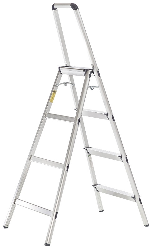 Xtend+Climb FT-4 Ultralight Step Stool, 64 in H, 4-Step, 225 lb, Aluminum