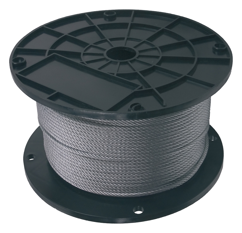 Ben-Mor 82334 Series Cable, 7 x 7 Strands, 250 ft L, Galvanized/PVC-Coated