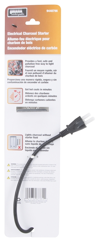 Omaha CS600 Electrical Charcoal Starter, Stainless Steel