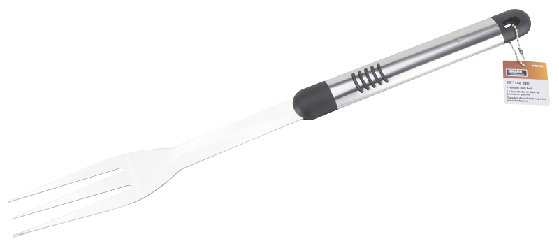Omaha BBQ-8112443B Premium BBQ Fork SS Handle, 1.9 mm, Stainless Steel Blade, Stainless Steel, Aluminum Handle