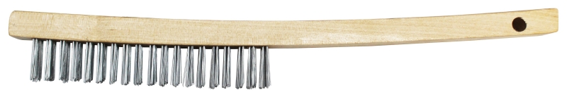 Premier 319 Standard Wire Brush, 3 x 19 Block, Metal Trim, Wood Handle