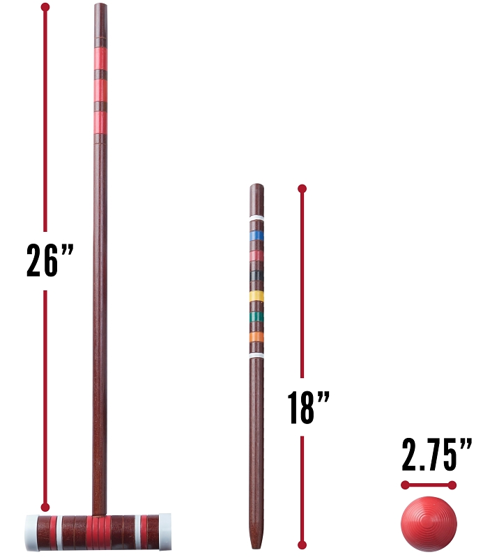 Franklin Sports 50211 Family Croquet Set, Wood Mallet