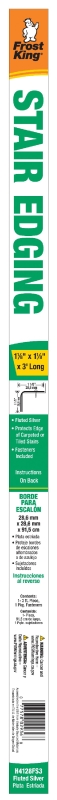 Frost King H4128FS3 Stair Edging, 36 in L, 1-1/8 in W, Aluminum, Satin